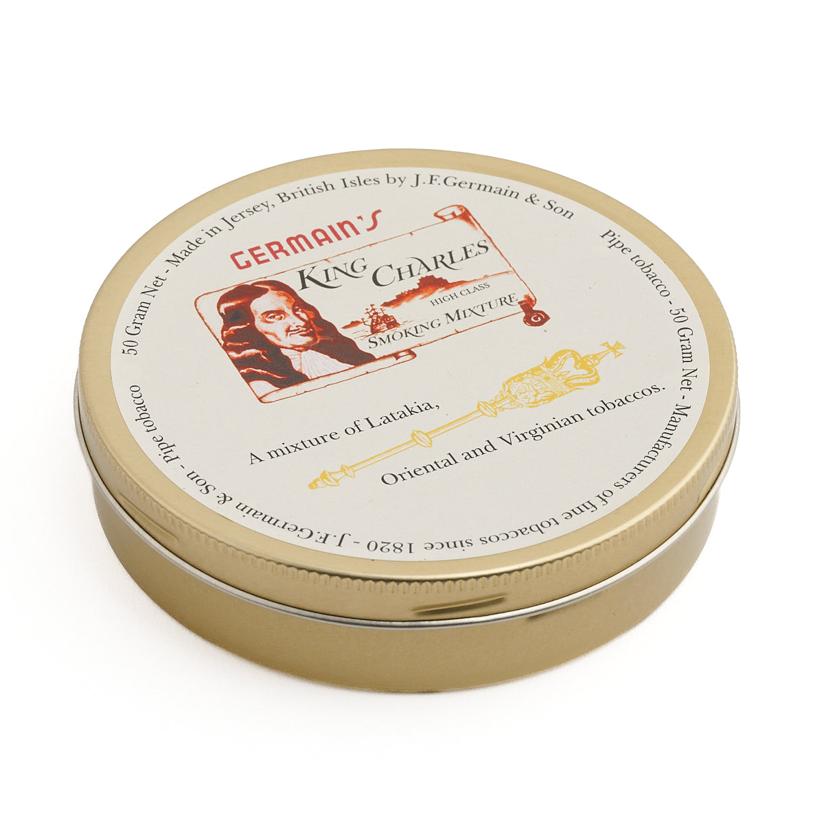j. f. germains and sons pipe tobacco Germain Royal Jersey Cavendish & Virginia 50 gram Tin J. F. Germain Uncle Tom's