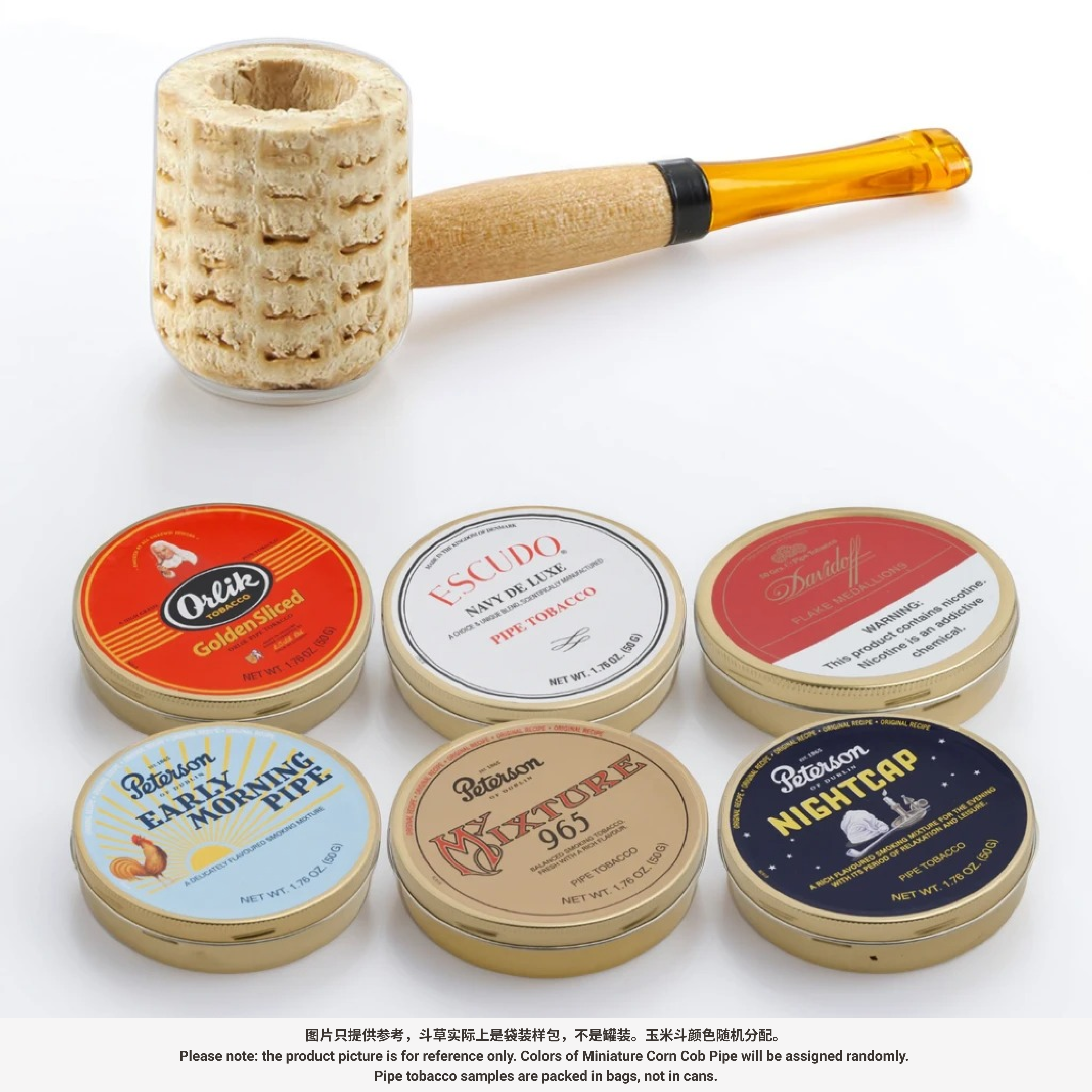 tobacco pipe starter kit Pipe Tobacco Starter Kit with Corn Pipe – 70Cigars