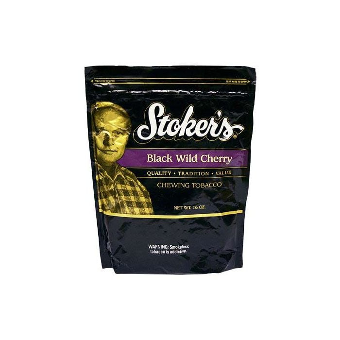 cherry chewing tobacco Stoker's Loose Chew Black Wild Cherry – 70Cigars