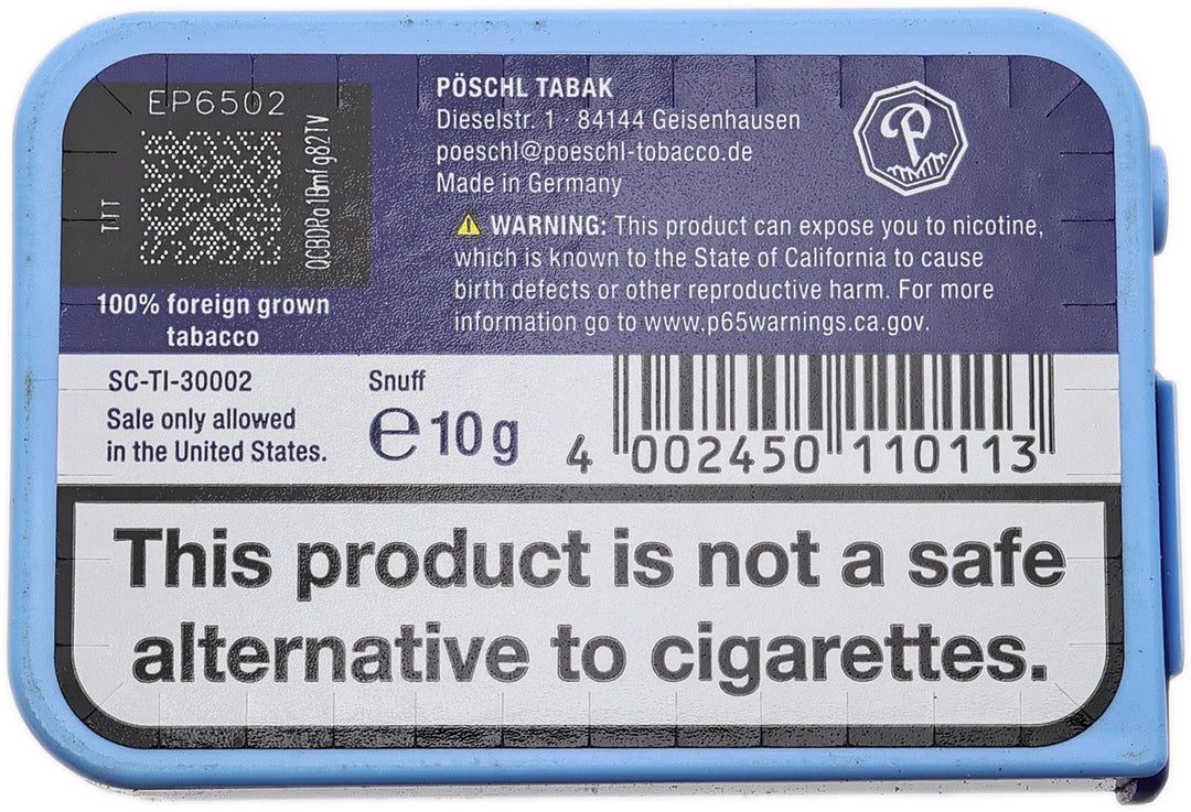 Poschl Poschl's Snuff Gletscher Prise 10g – 70Cigars