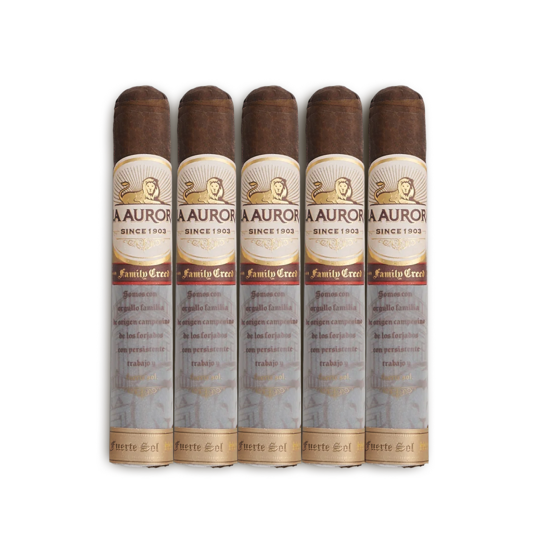 La Aurora Family Creed Fuerte Sol Robusto Box Pressed 5ct Bundle