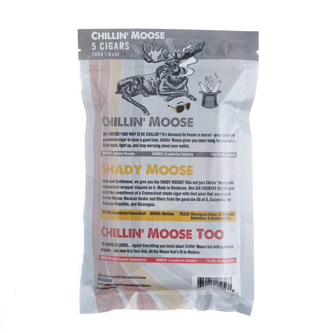 Chillin' Moose Toro 5-Cigar Sampler Fresh Pack
