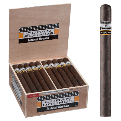 Cuban Rounds Churchill Maduro Box