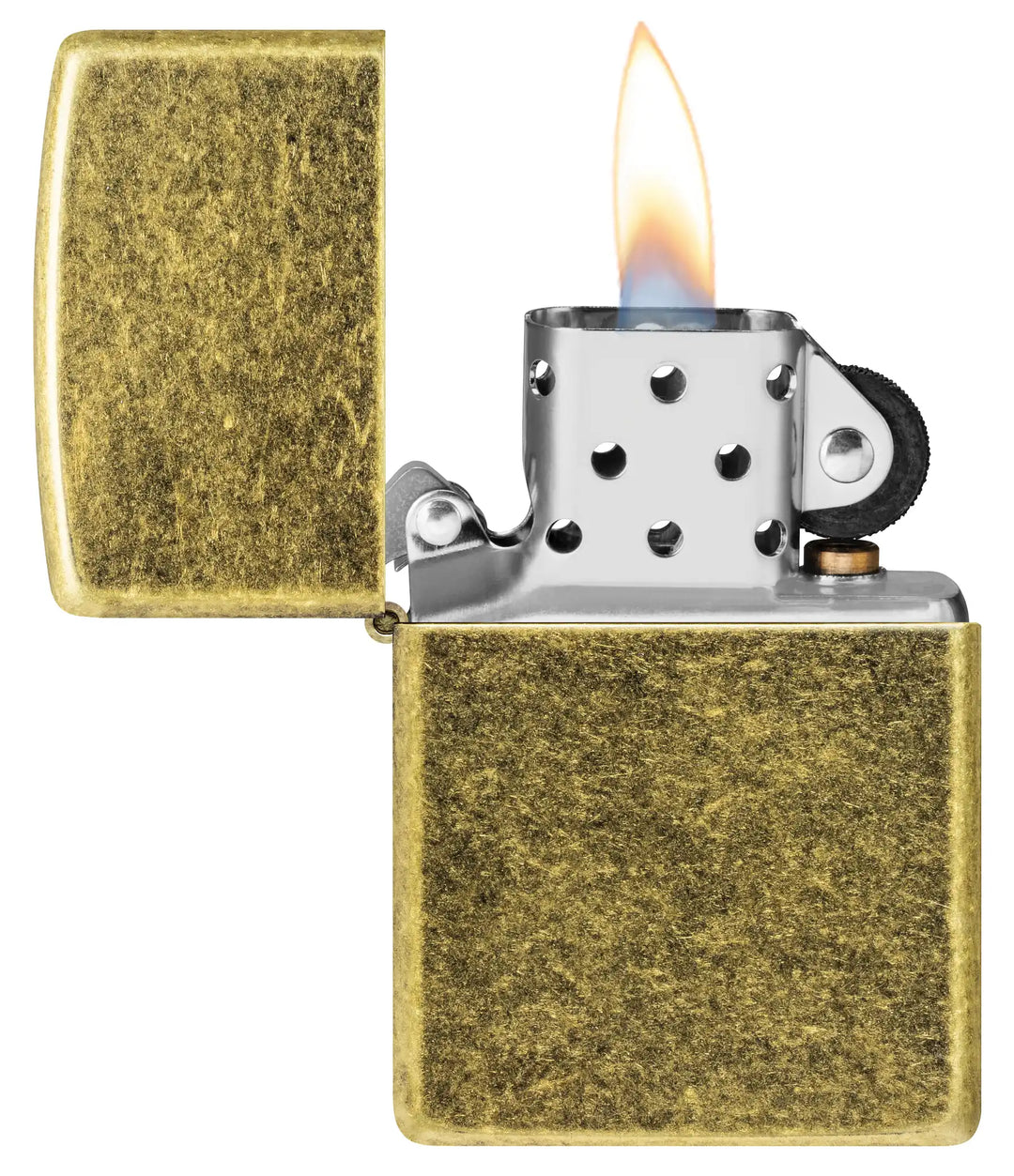 Zippo 201FB Reg Antique Brass Flat Btm - Image 4