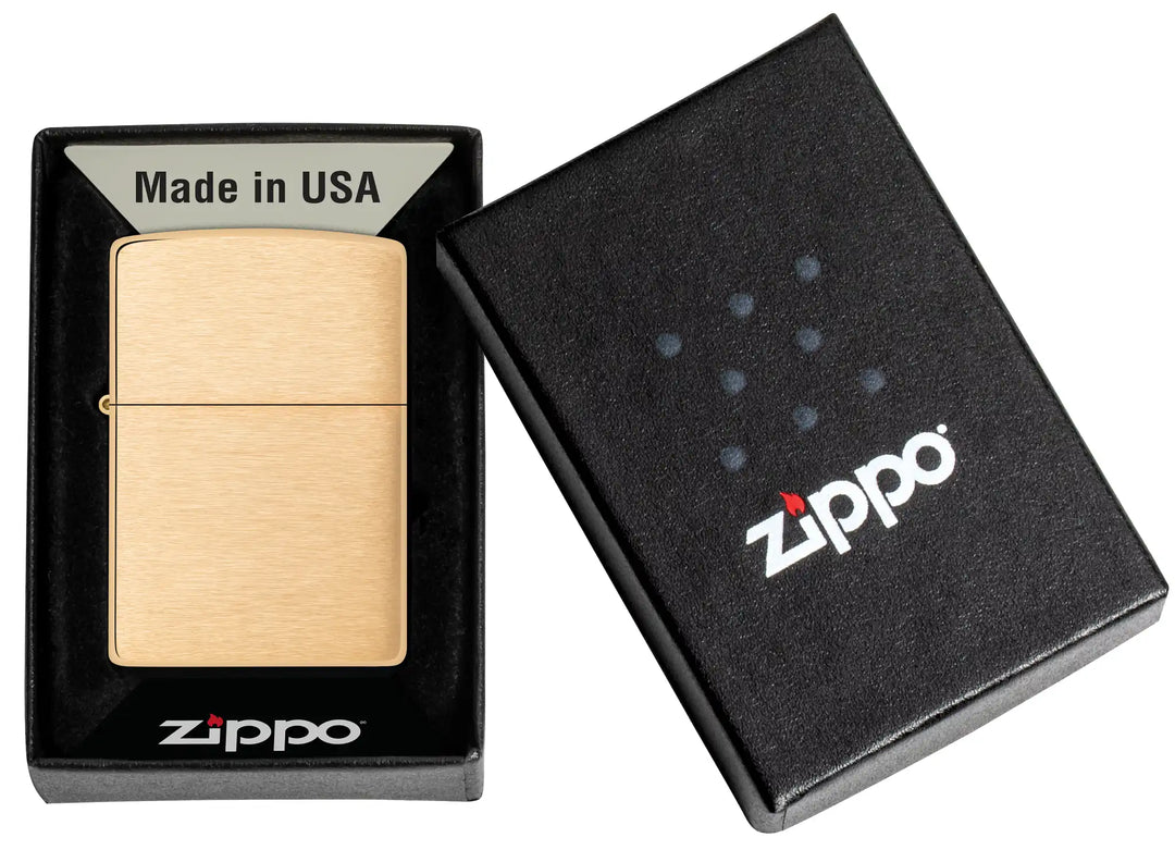 Zippo Reg Br Fin Brass Wo/Solid Brass - Image 2