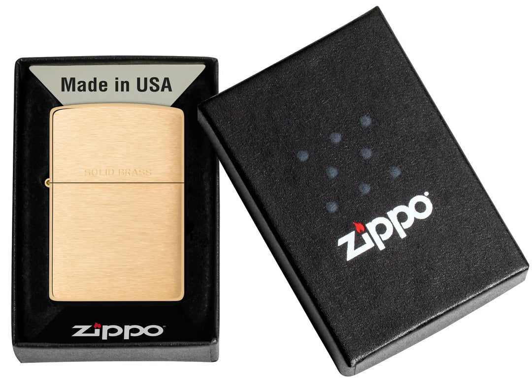 Zippo Brushed Solid Brass - Image 2