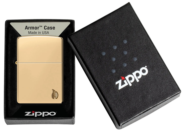 Zippo Armor® High Polish Brass Flame Design - Image 2