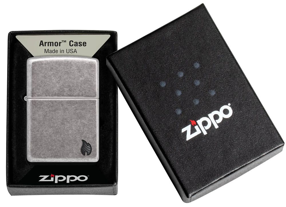 Zippo Armor® Antique Silver Flame Design - Image 2