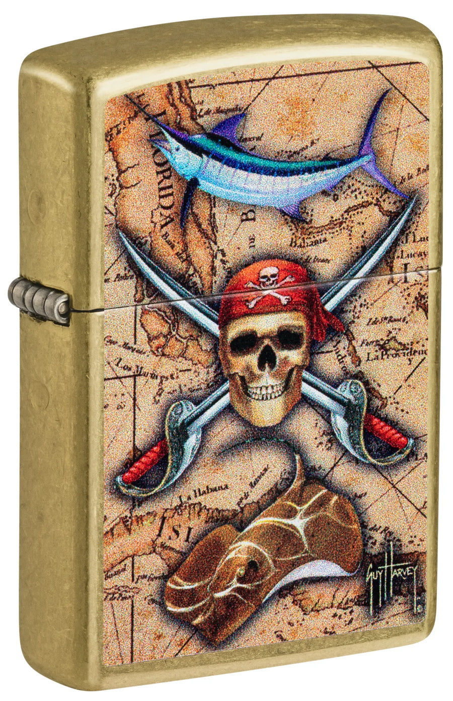 Zippo Guy Harvey Treasure Map Design - Image 1