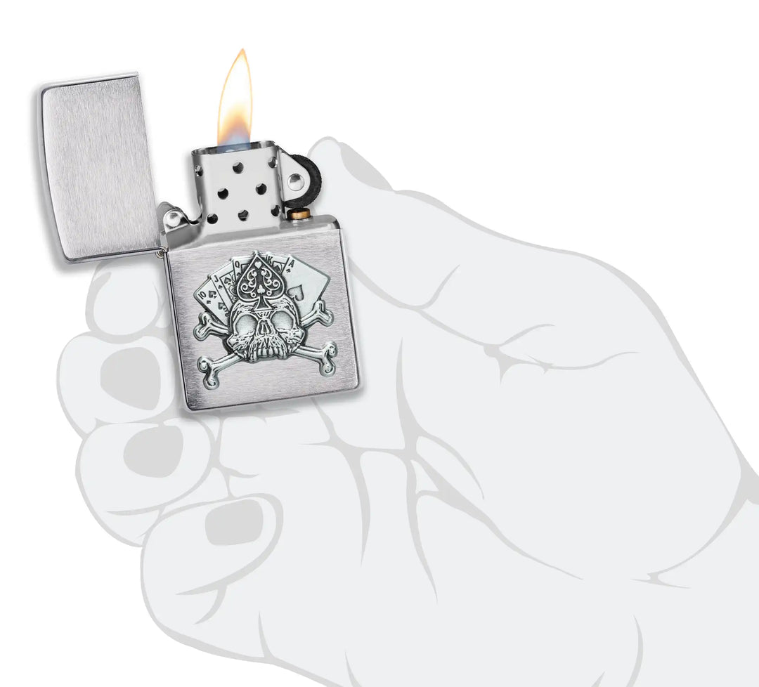 Zippo 200 Card Skull Emblem - Image 6