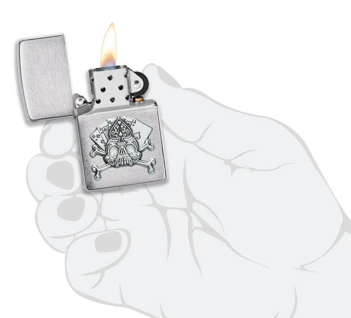 Zippo 200 Card Skull Emblem - Image 6