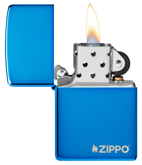 Zippo High Polish Blue Zippo Logo