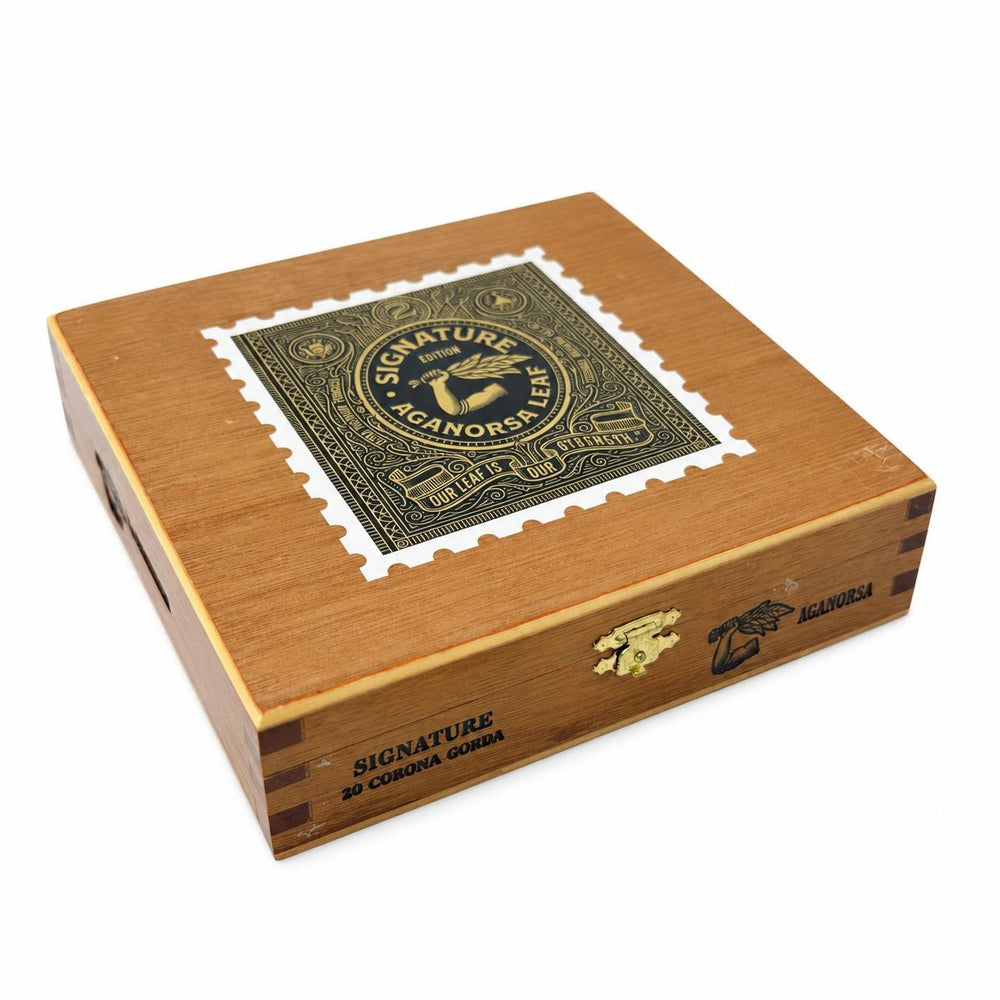 Aganorsa Leaf Signature Selection Maduro Corona Gorda AI product photo