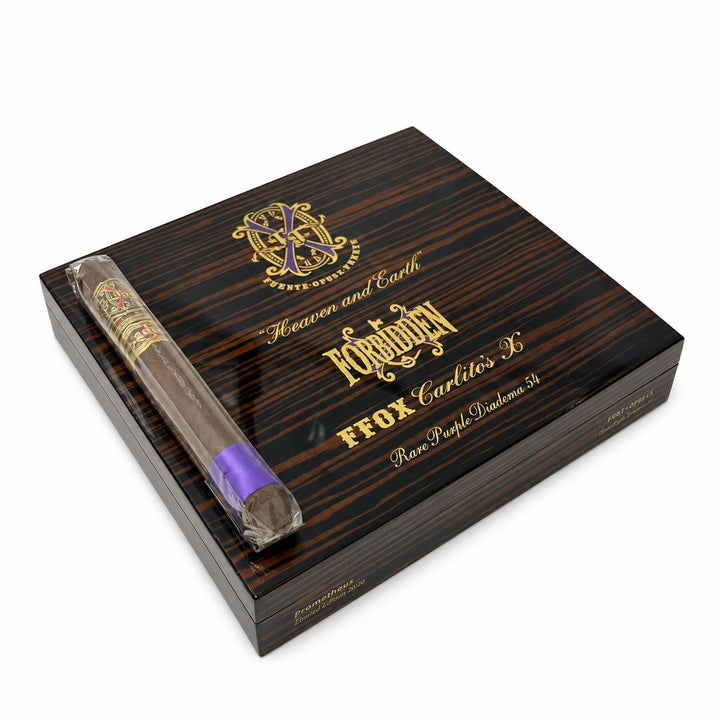 Arturo Fuente OpusX Heaven and Earth Purple Rain Diadema 54 AI product photo