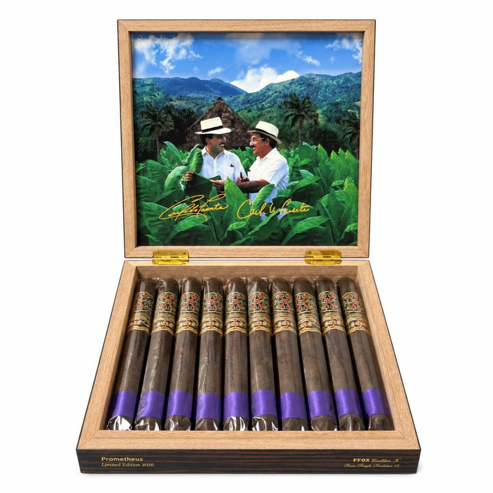 Arturo Fuente OpusX Heaven and Earth Purple Rain Diadema 54 AI product photo