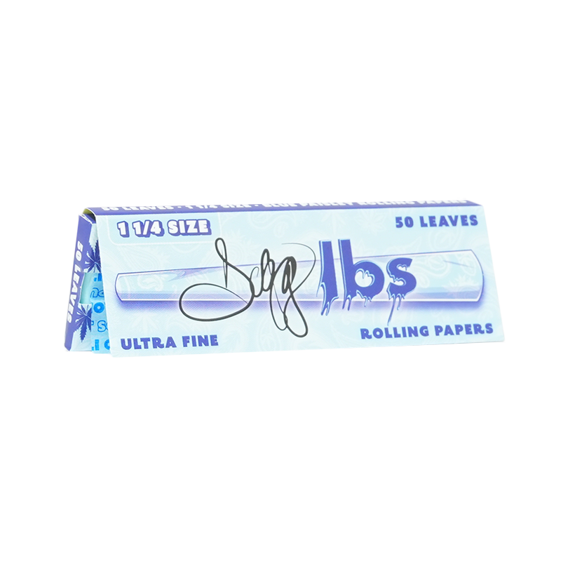 Dogg lbs 1 1/4 Size Blue Paisley Rolling Papers 50bx - Image 1