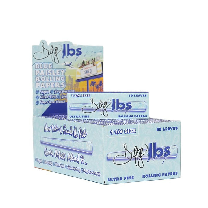Dogg lbs 1 1/4 Size Blue Paisley Rolling Papers 50bx - Image 2