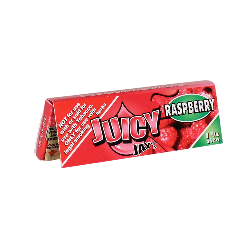 Juicy Jay's 1 1/4 Rolling Papers Raspberry 24bx - Image 1