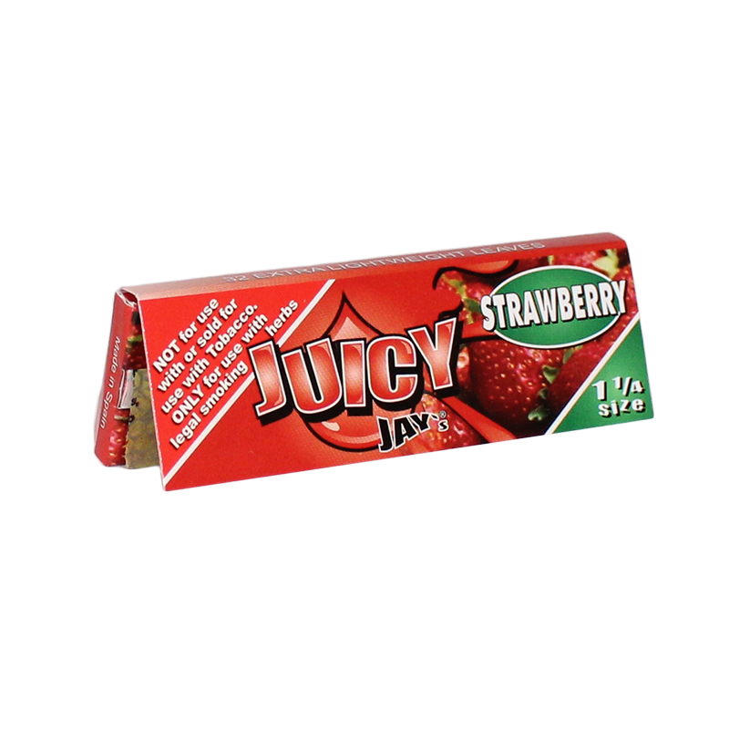 Juicy Jay's 1 1/4 Rolling Papers Strawberry 24bx - Image 1