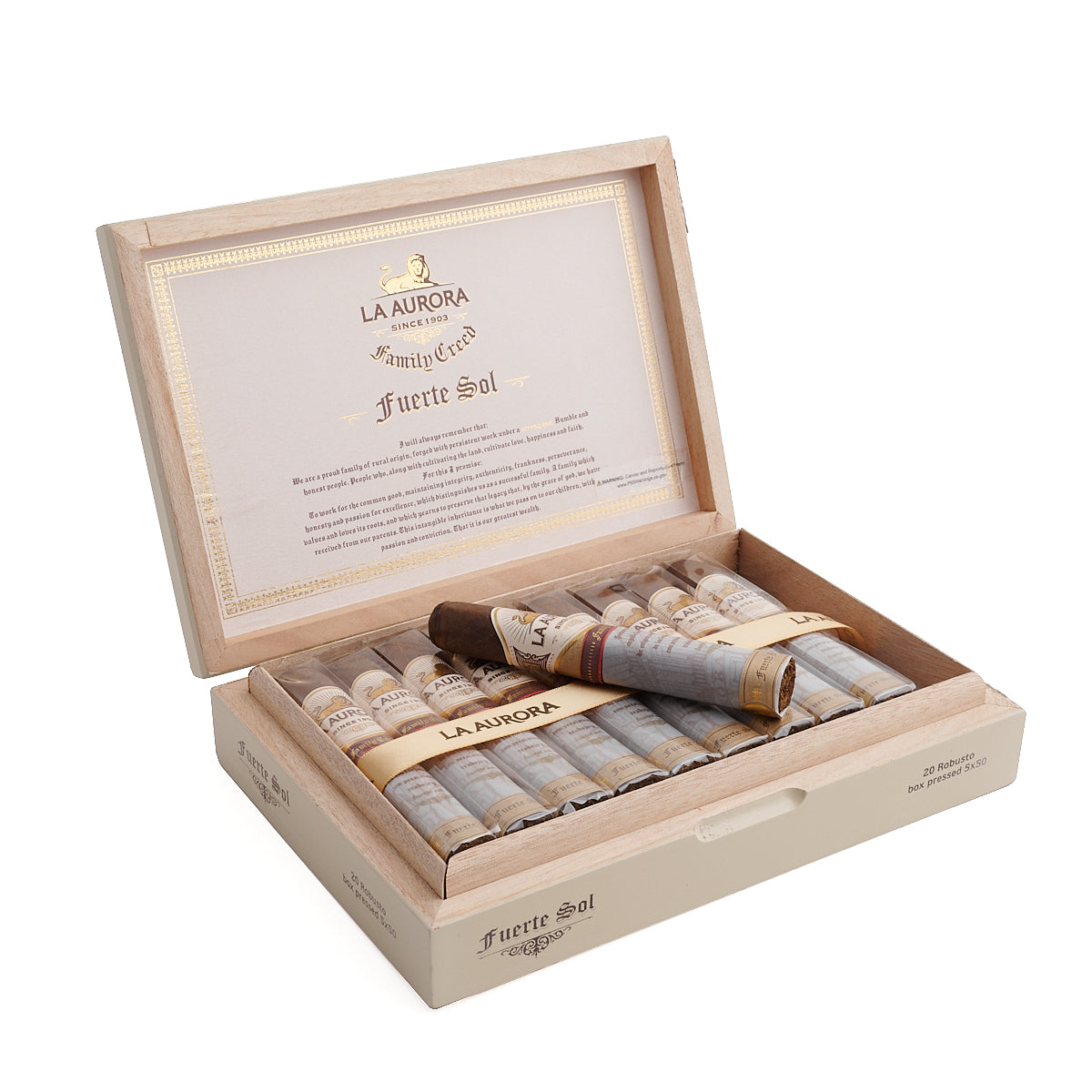 La Aurora Family Creed Fuerte Sol Robusto Box Pressed – 70Cigars