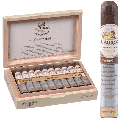 La Aurora Family Creed Fuerte Sol Robusto Box Pressed