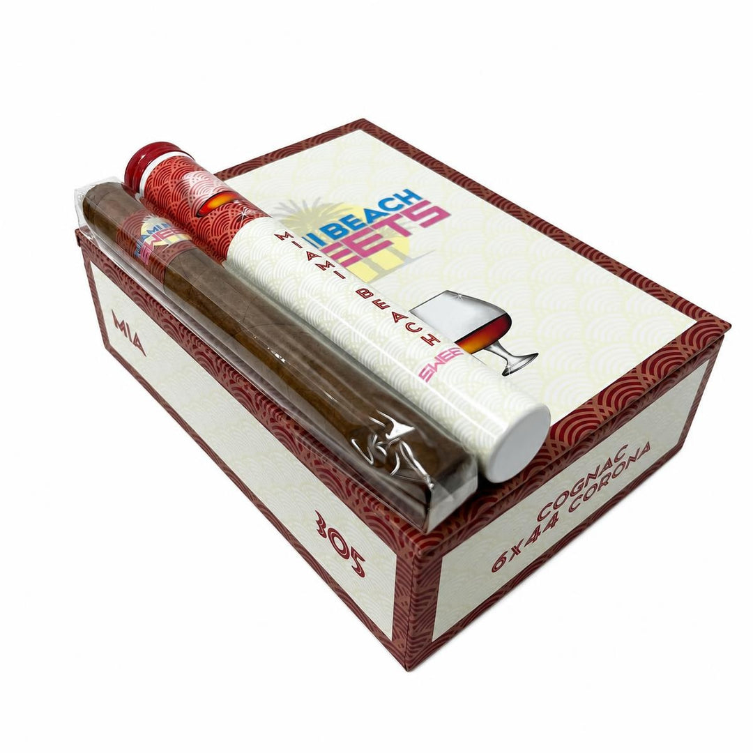 Miami Beach Sweets Cognac Corona Tubo AI product photo
