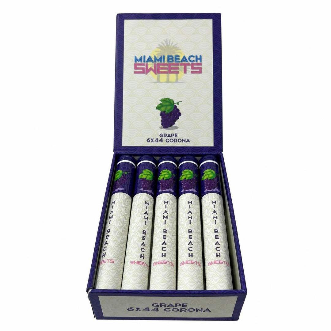 Miami Beach Sweets Grape Corona Tubo AI product photo