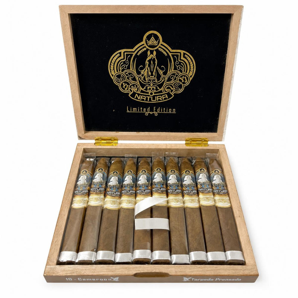 Natura Cigars Akhal Teke Cameroon Box Pressed Torpedo AI product photo