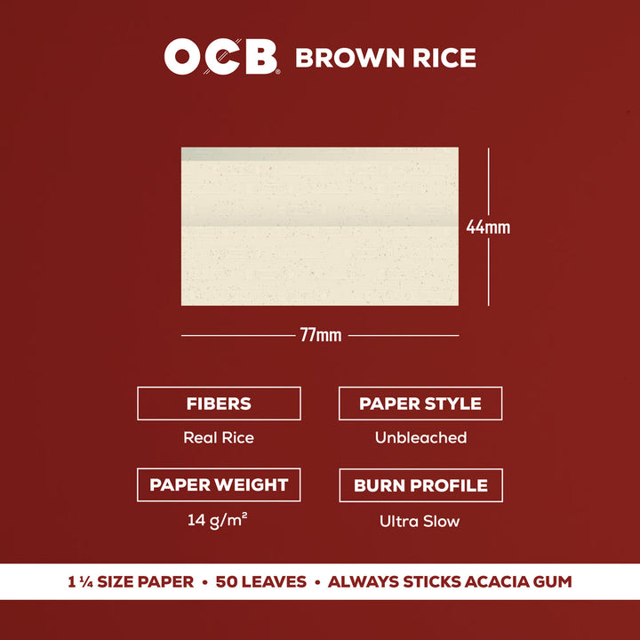 OCB Paper 1 1/4 Brown Rice 50ct