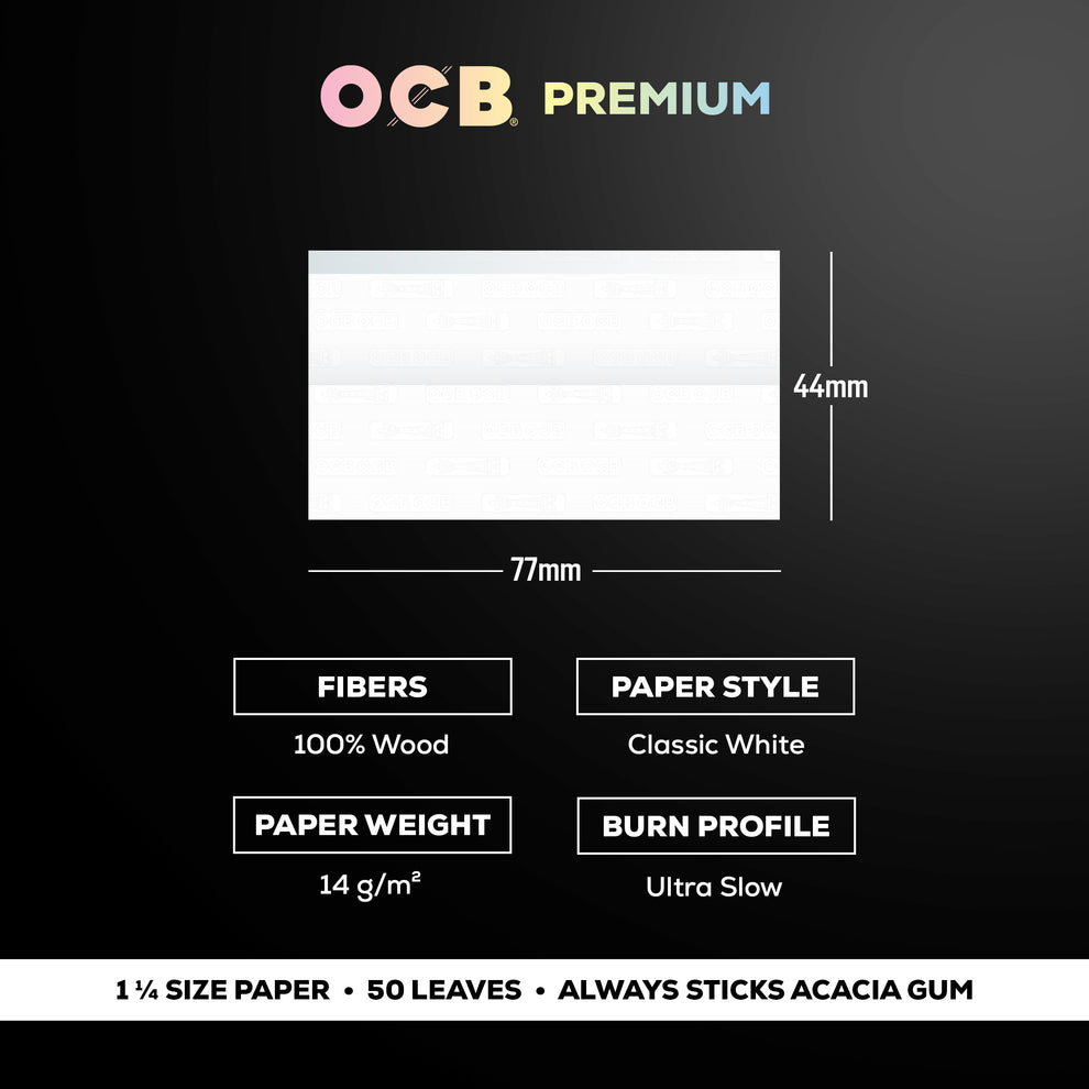 OCB Paper 1 1/4 Premium 50ct