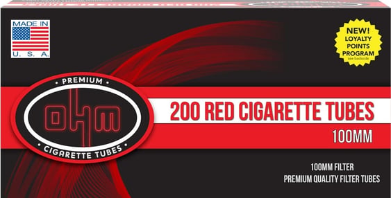 OHM Tubes RED 100mm 200ct