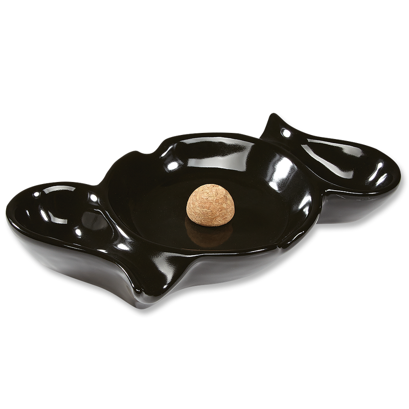 Black Ceramic Pipe Ashtray