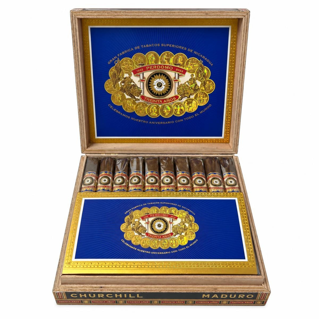 Perdomo 30th Anniversary Maduro Churchill AI product photo