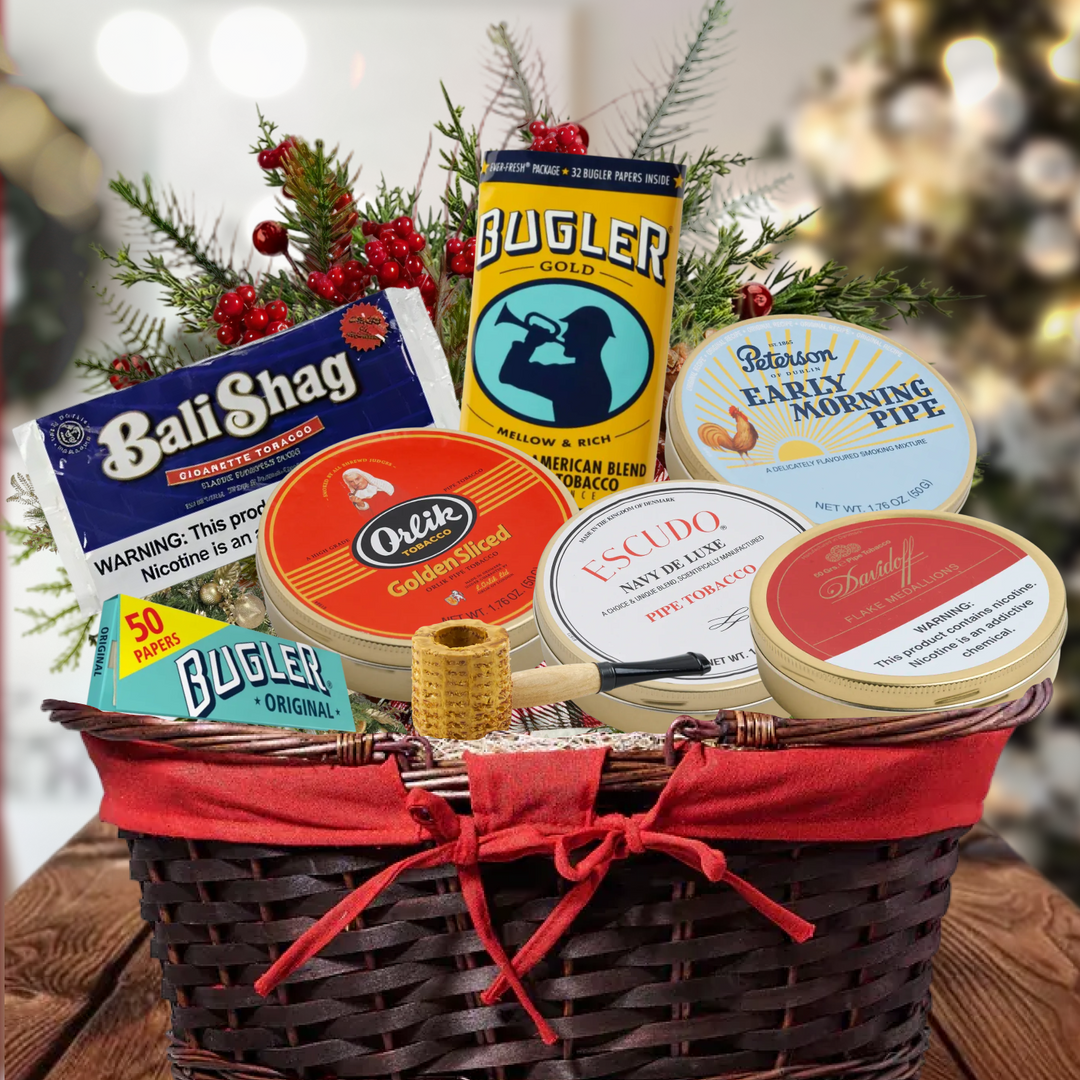 烟斗烟丝和自制烟卷组合