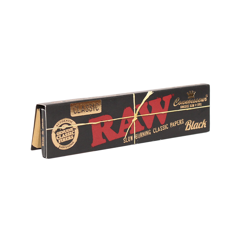 RAW Black Connoisseur King Size Slim 32ct