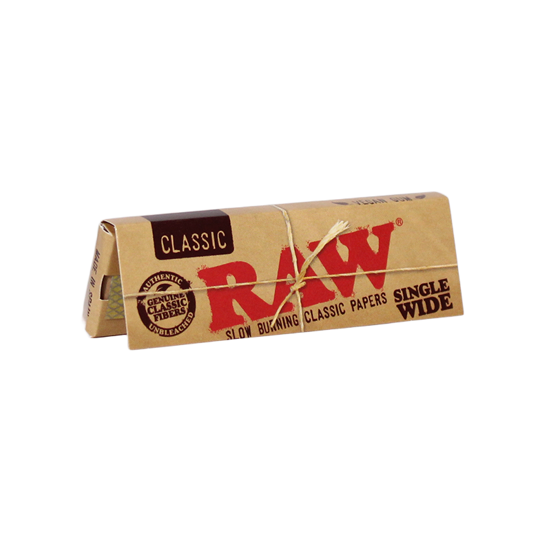 Raw Classic Single Wide Single Window Rolling Paper 50ct