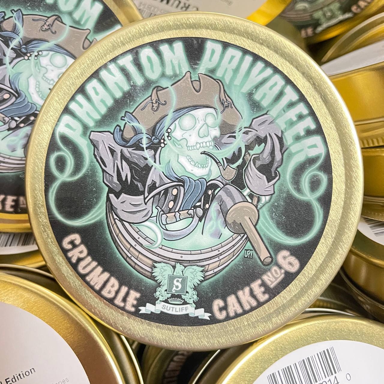 phantom privateer tobacco Sutliff Barrel Aged Crumble Cake #6 Phantom Privateer – 70Cigars