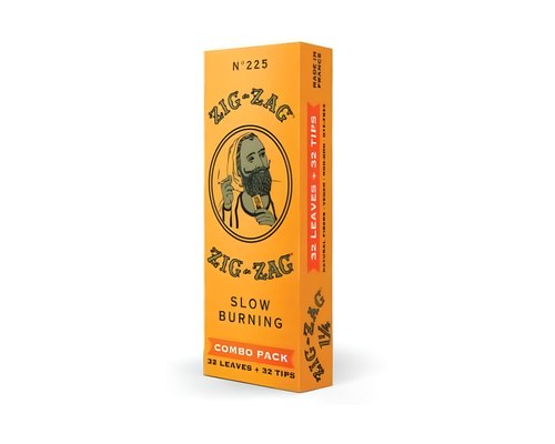 Zig-Zag Combo Pack - 1 1/4 Orange Rolling Paper + Tips 32ct