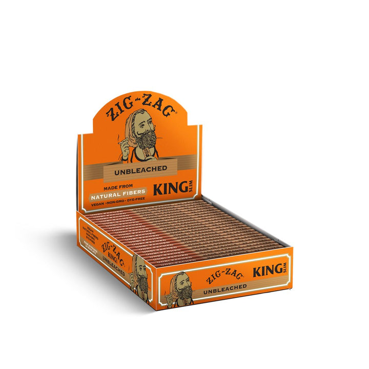 Zig-Zag King Slim Unbleached Rolling Papers 32ct