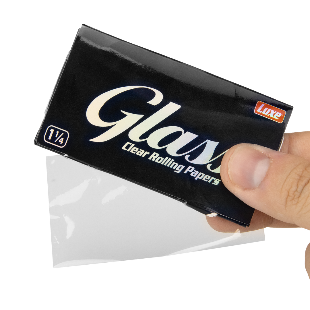 Luxe 1 1/4 Clear Glass Rolling Papers 50ct
