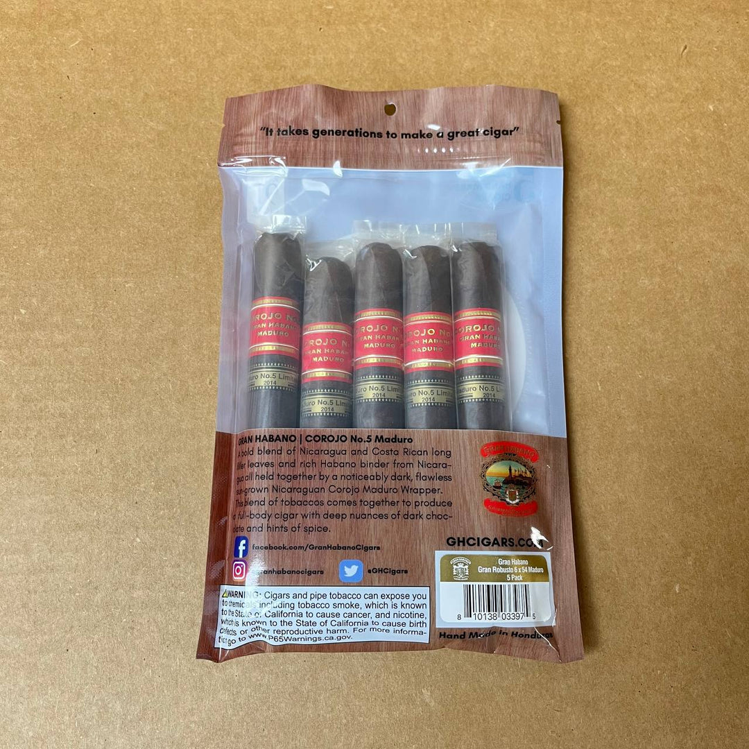 Gran Habano #5 Corojo Maduro Gran Robusto Fresh Pack