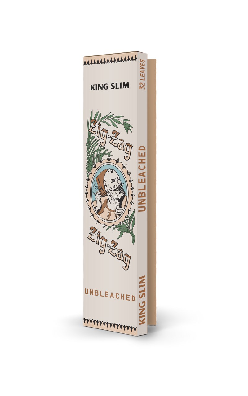 Zig-Zag King Slim Unbleached Rolling Papers - Vintage 50ct