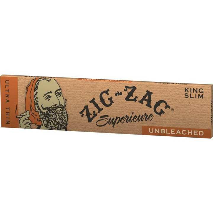 Zig-Zag King Slim Unbleached Rolling Papers 32ct