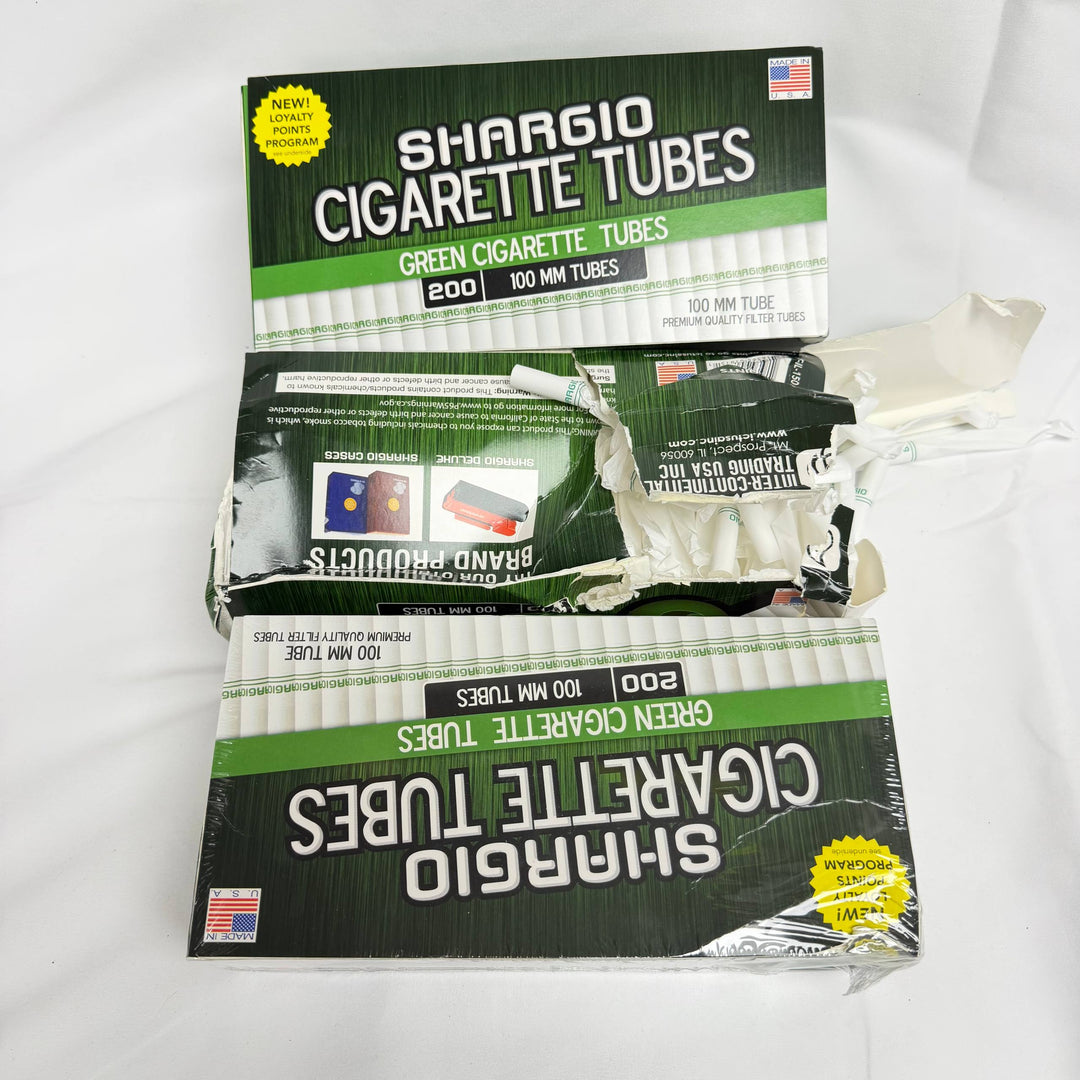 Shargio Tubes GREEN 100mm 200ct -Damaged-