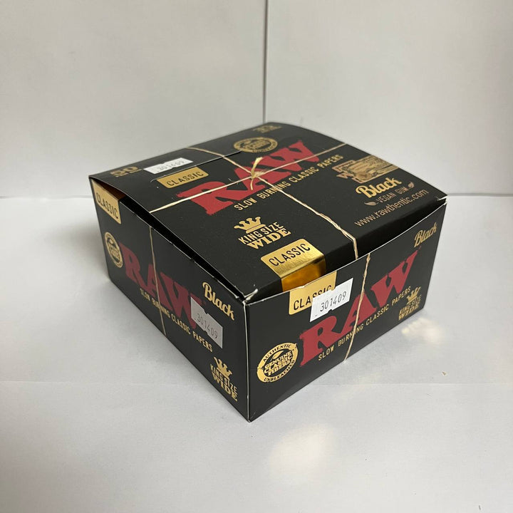 Raw Black Classic King Size Wide Rolling Papers 33ct