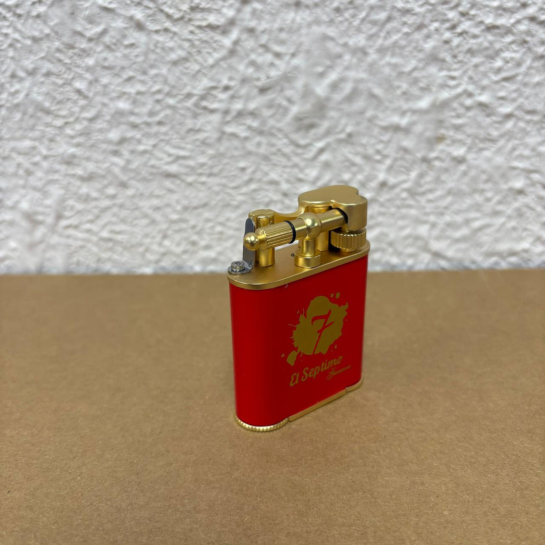 El Septimo Red & Gold Double-Jet Torch Lighter & Punch