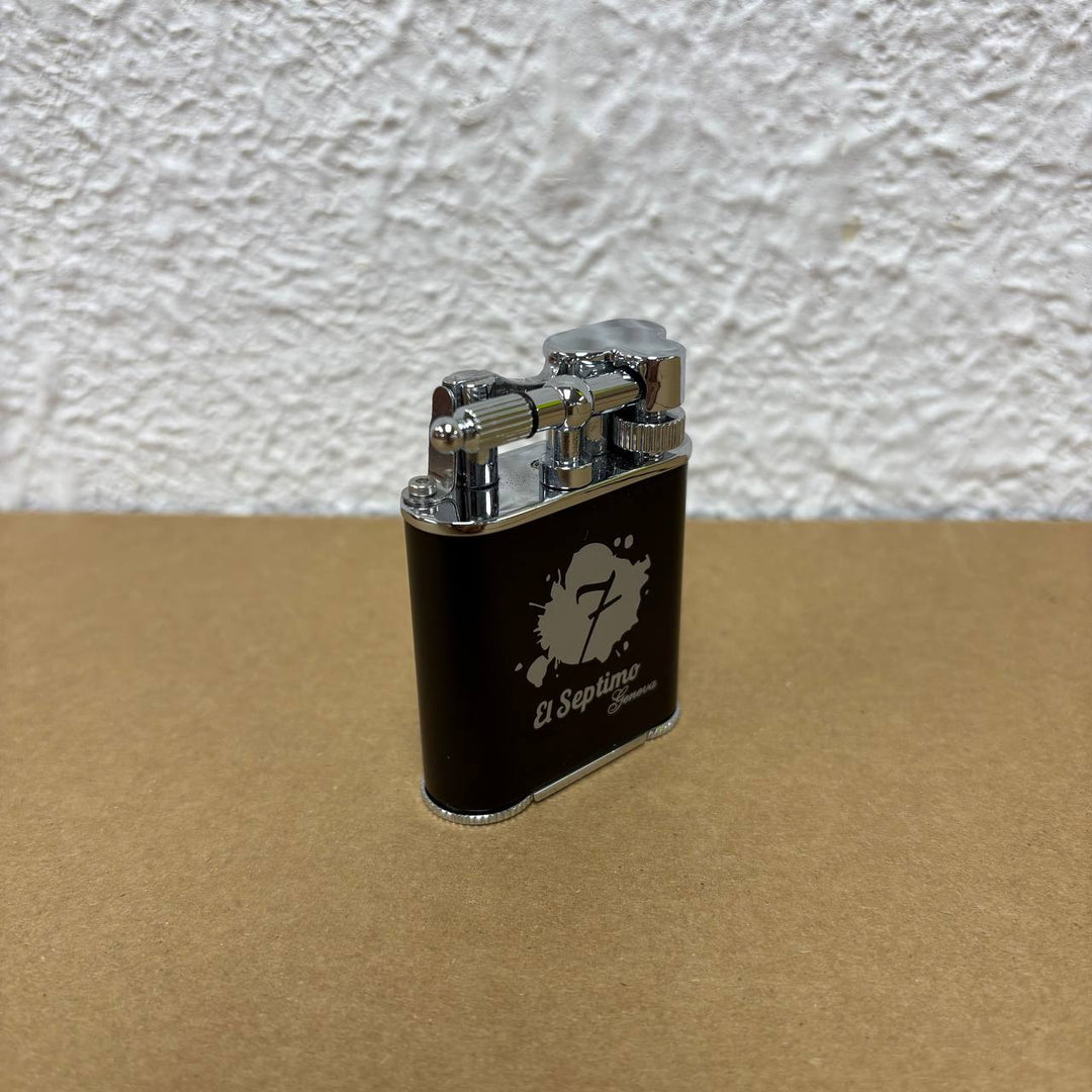 El Septimo Black & Silver Double-Jet Torch Lighter & Punch
