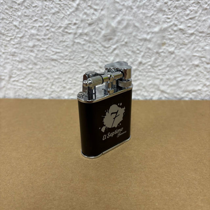 El Septimo Black & Silver Double-Jet Torch Lighter & Punch