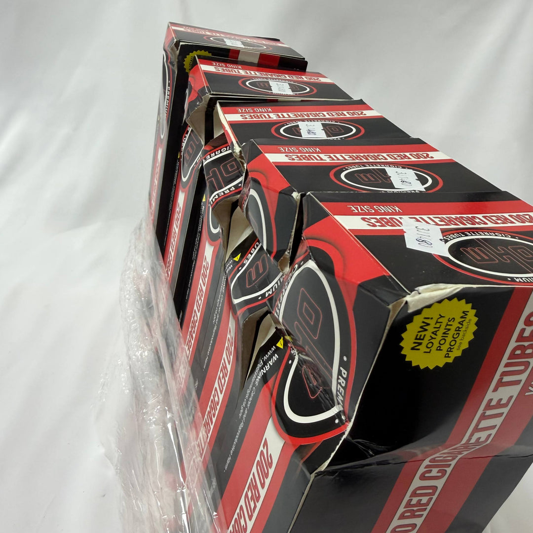 OHM Tubes Red King Size 200ct x5 packs -Damaged-
